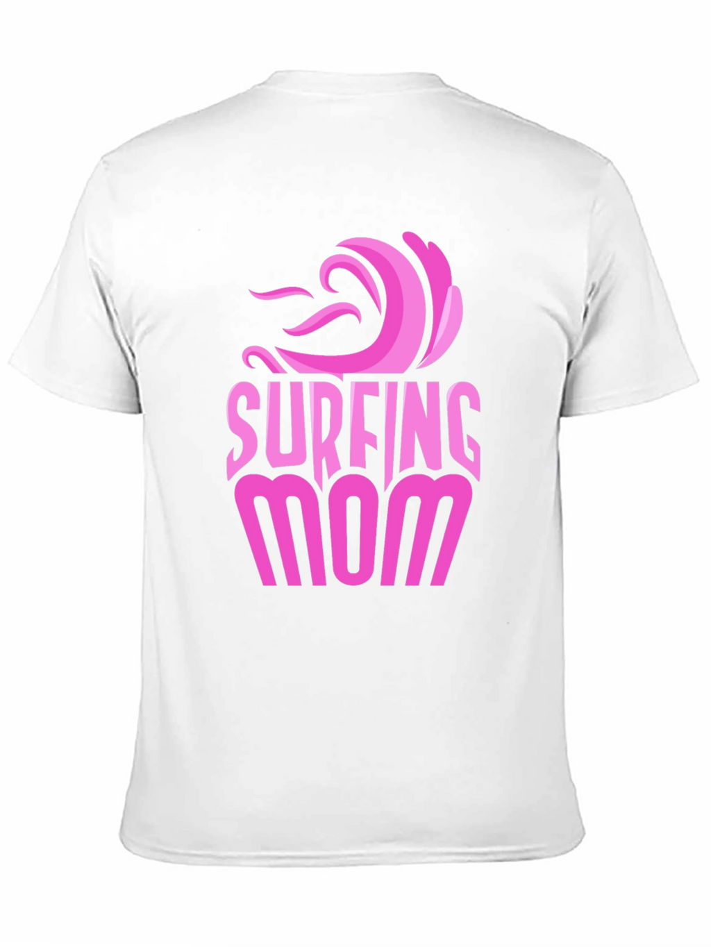 Surfing Mom Graphic Tee - Black Unisex T-Shirt