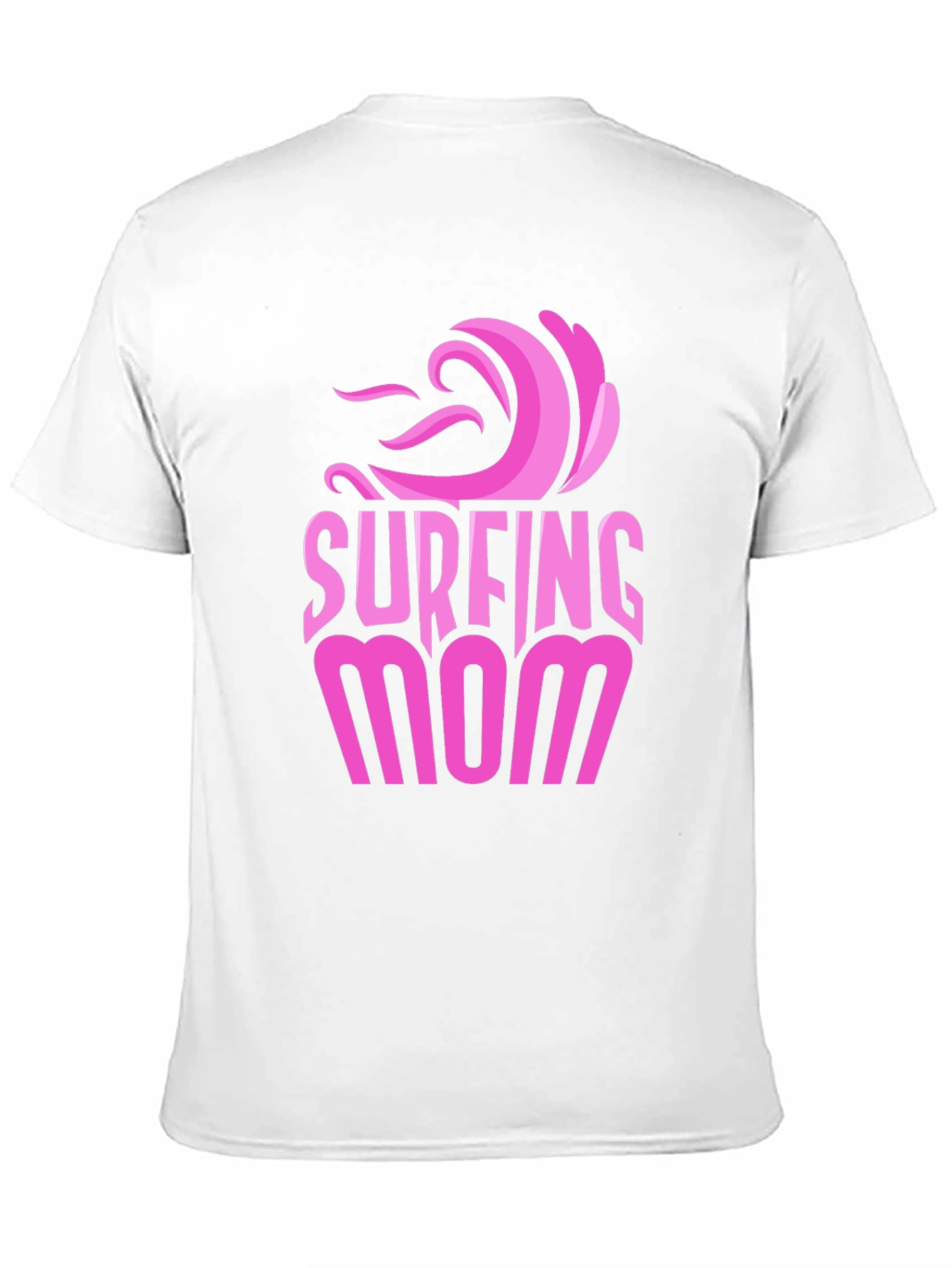 Surfing Mom Graphic Tee - Black Unisex T-Shirt