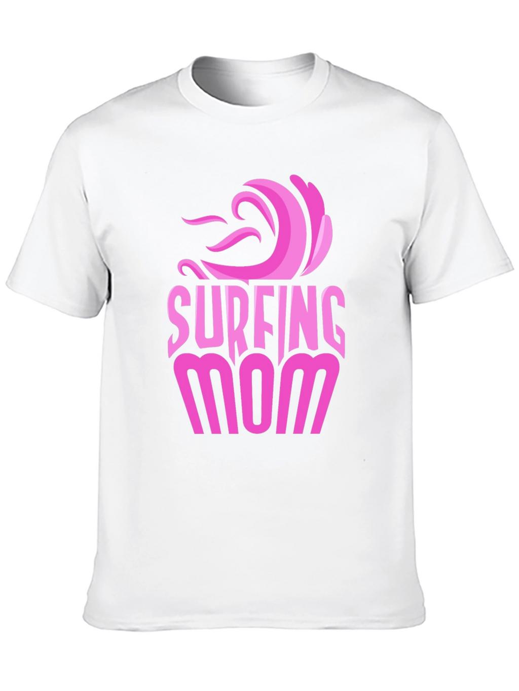 Surfing Mom Graphic Tee - Black Unisex T-Shirt