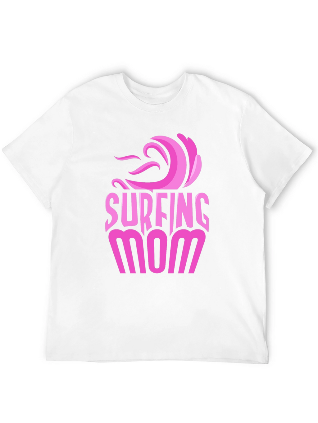 Surfing Mom Graphic Tee - Black Unisex T-Shirt