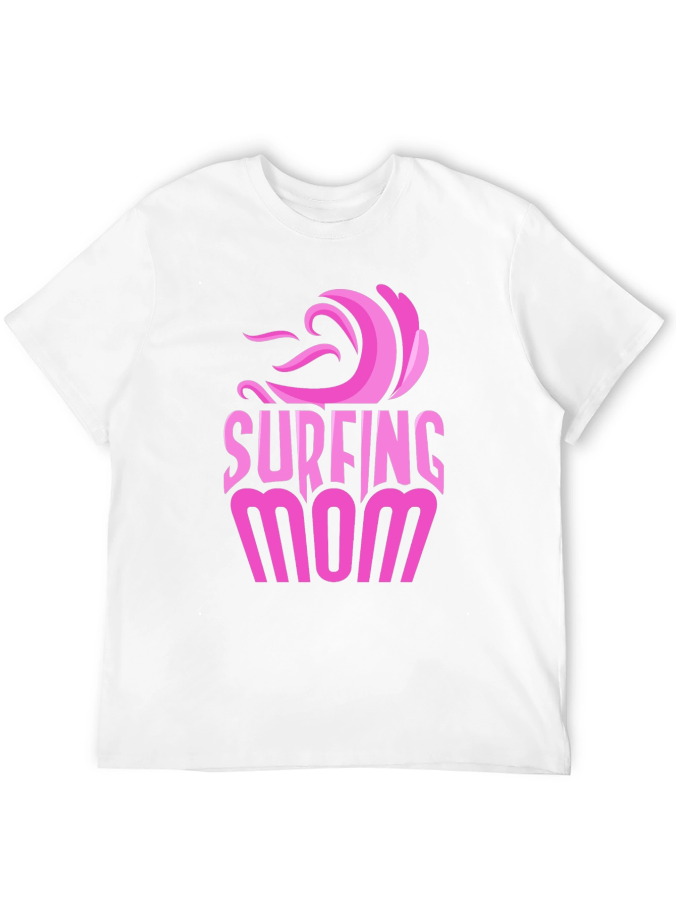 Surfing Mom Graphic Tee - Black Unisex T-Shirt