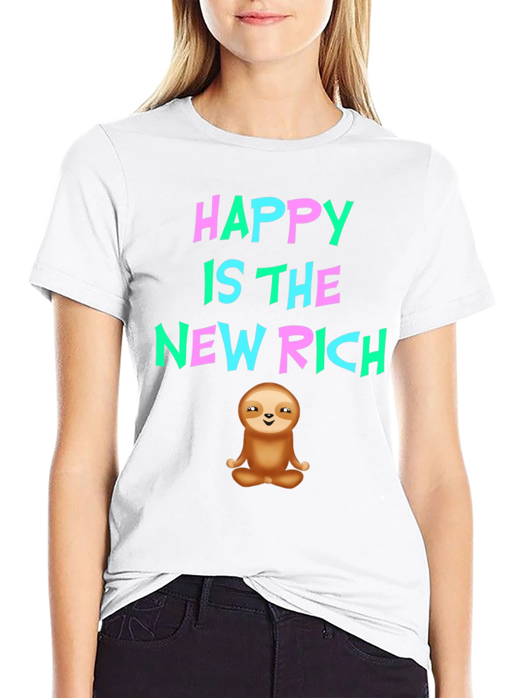 Happy Is The New Rich Sloth T-Shirt