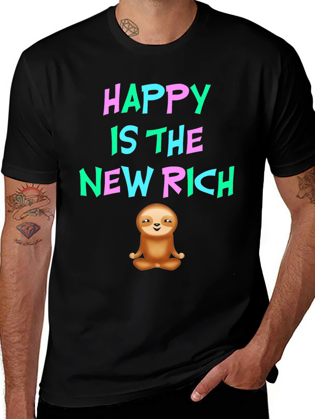 Happy Is The New Rich Sloth T-Shirt
