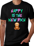 Happy Is The New Rich Sloth T-Shirt