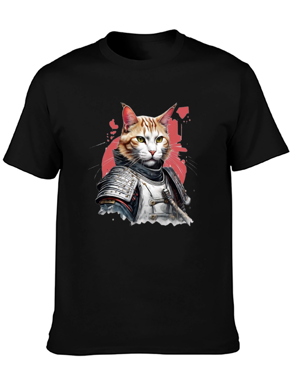 Samurai Cat T-Shirt - Warrior Feline Tee