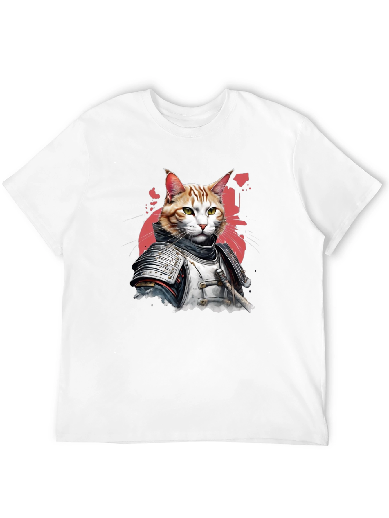 Samurai Cat T-Shirt - Warrior Feline Tee
