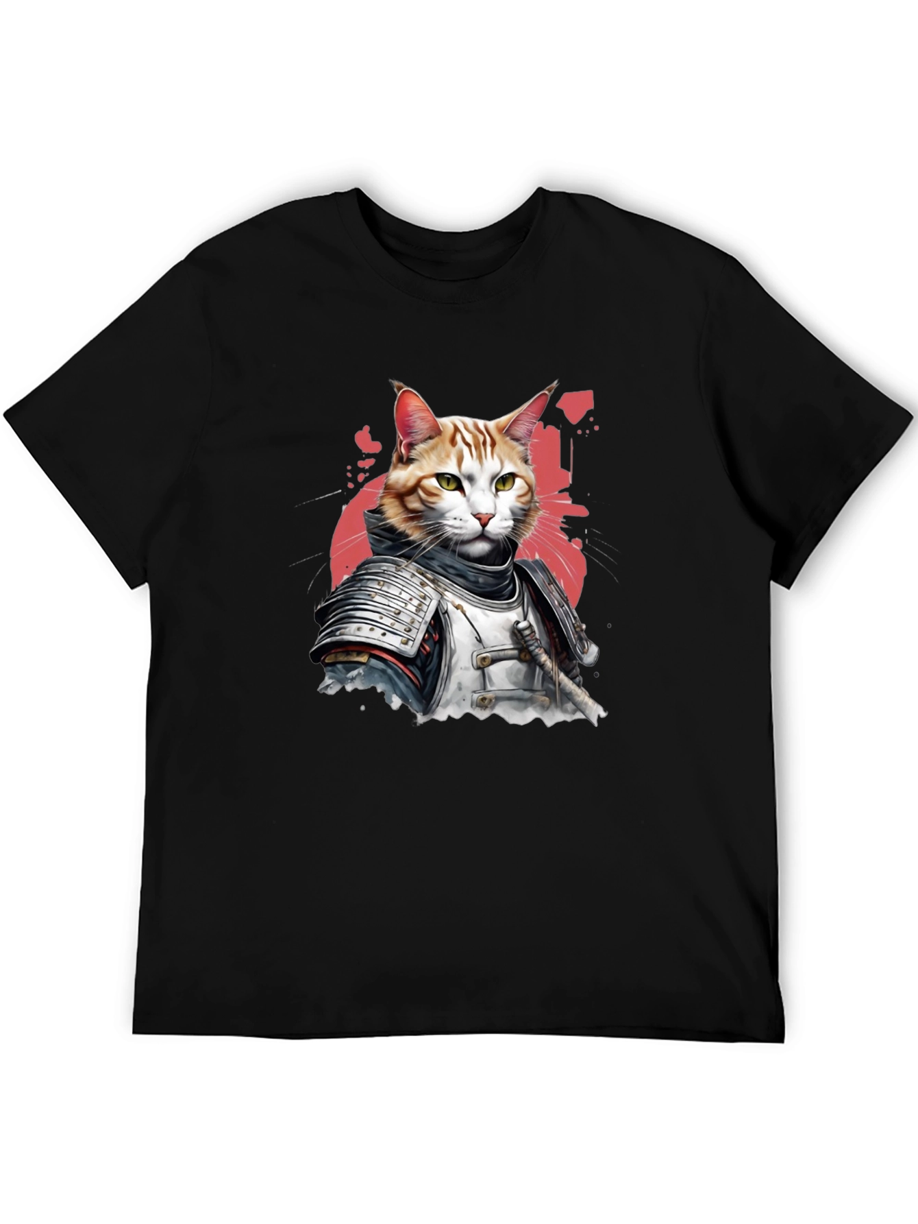 Samurai Cat T-Shirt - Warrior Feline Tee