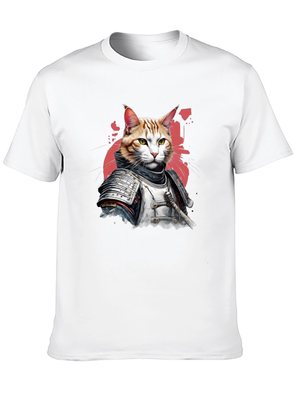 Samurai Cat T-Shirt - Warrior Feline Tee