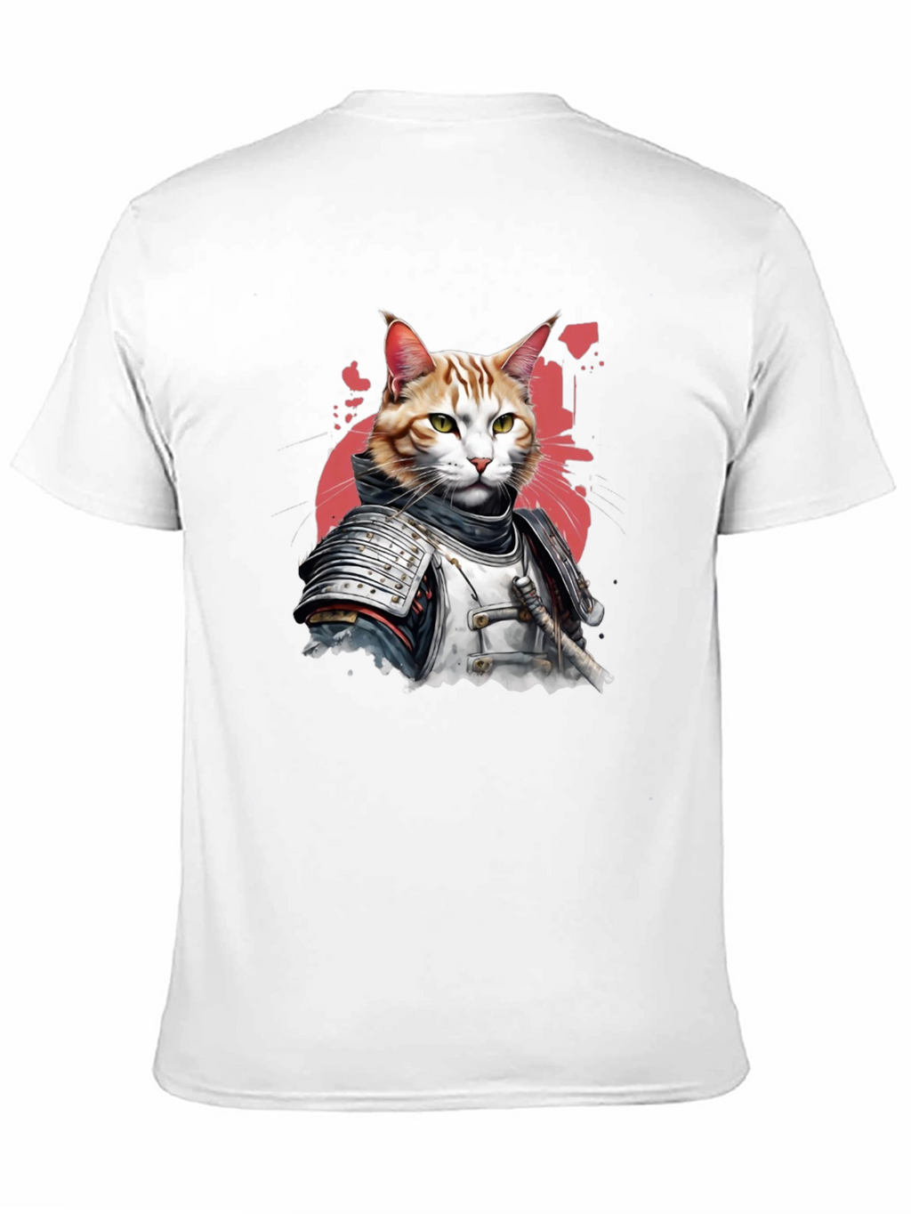 Samurai Cat T-Shirt - Warrior Feline Tee