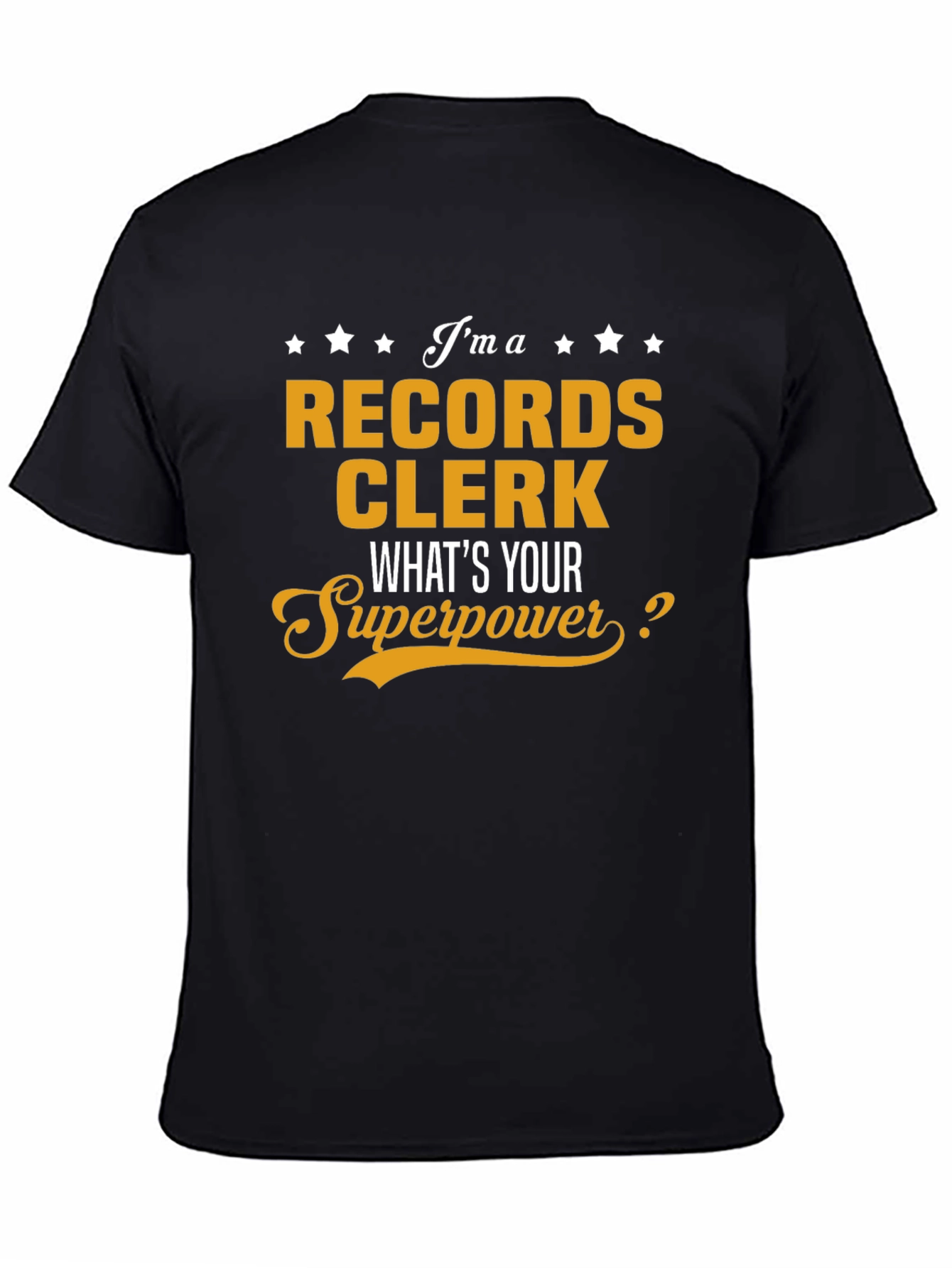 Records Clerk Superpower T-Shirt - Funny Job Pride Tee