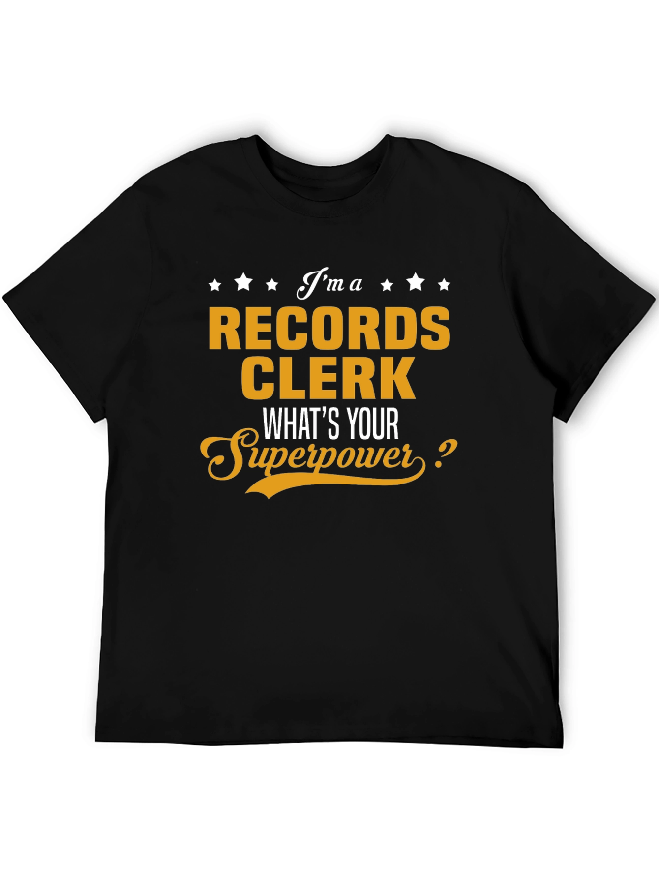 Records Clerk Superpower T-Shirt - Funny Job Pride Tee