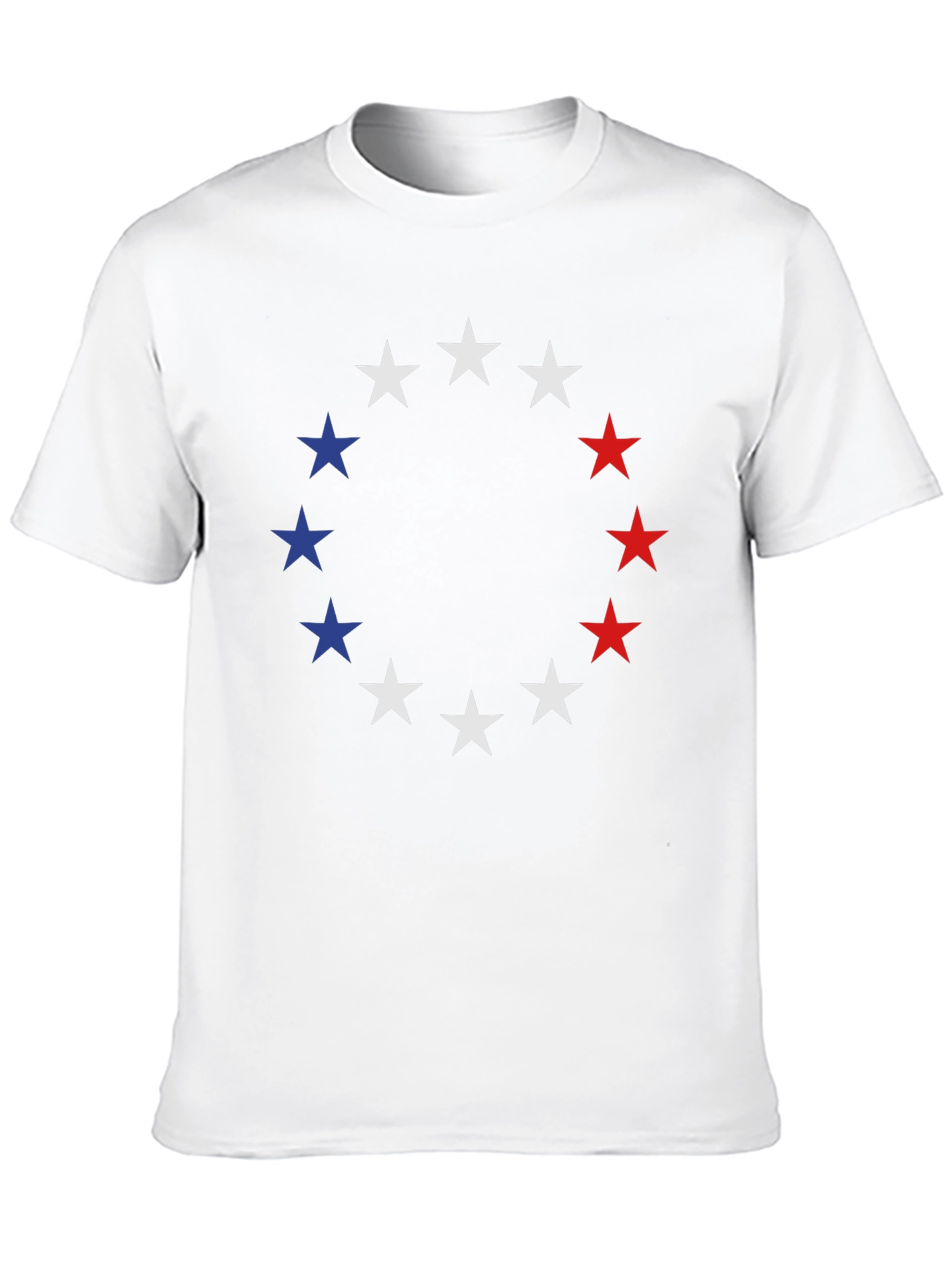 Patriotic Stars T-Shirt - Red White & Blue Design