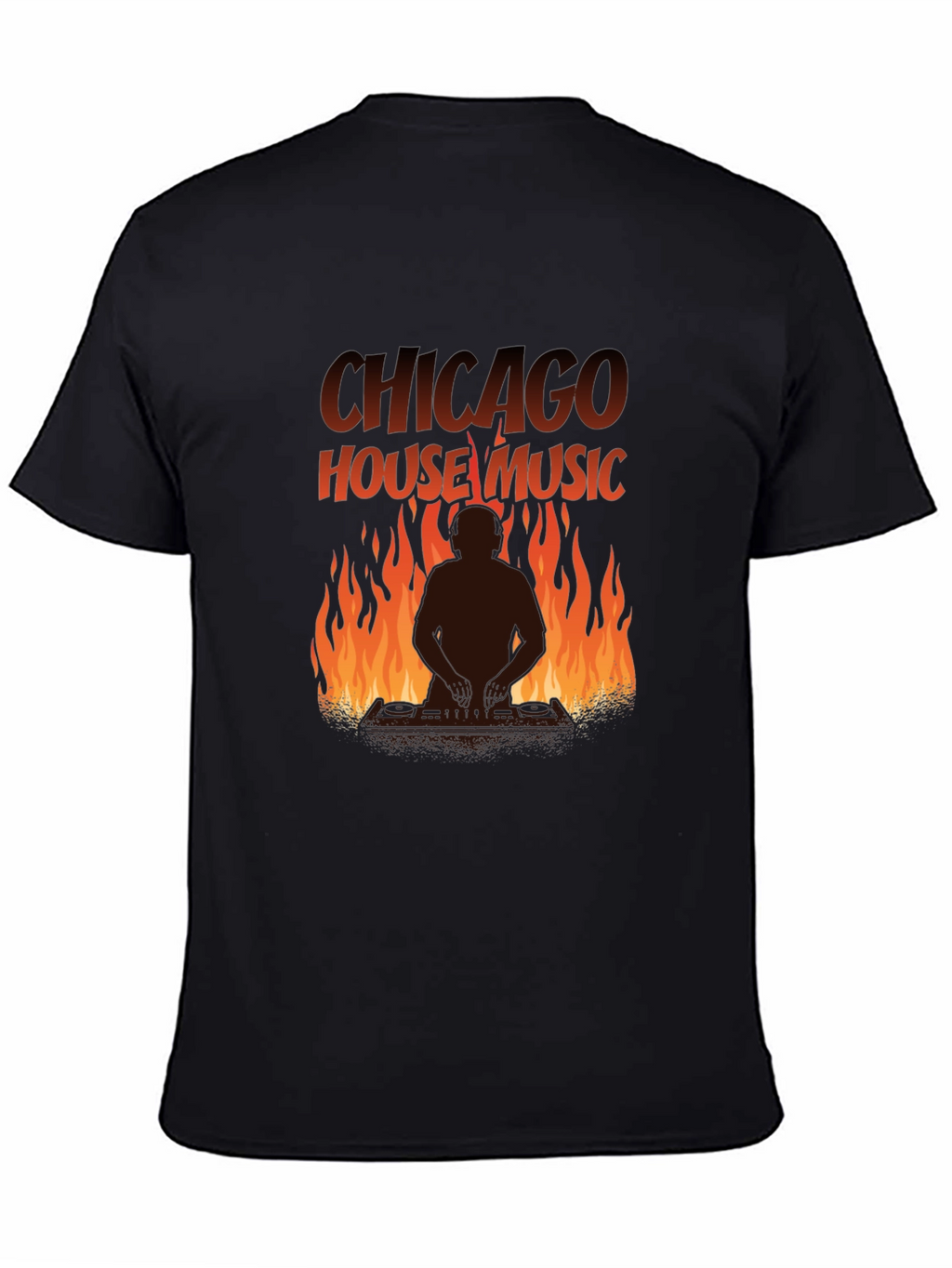 Chicago House Music T-Shirt DJ Fire Graphic Tee