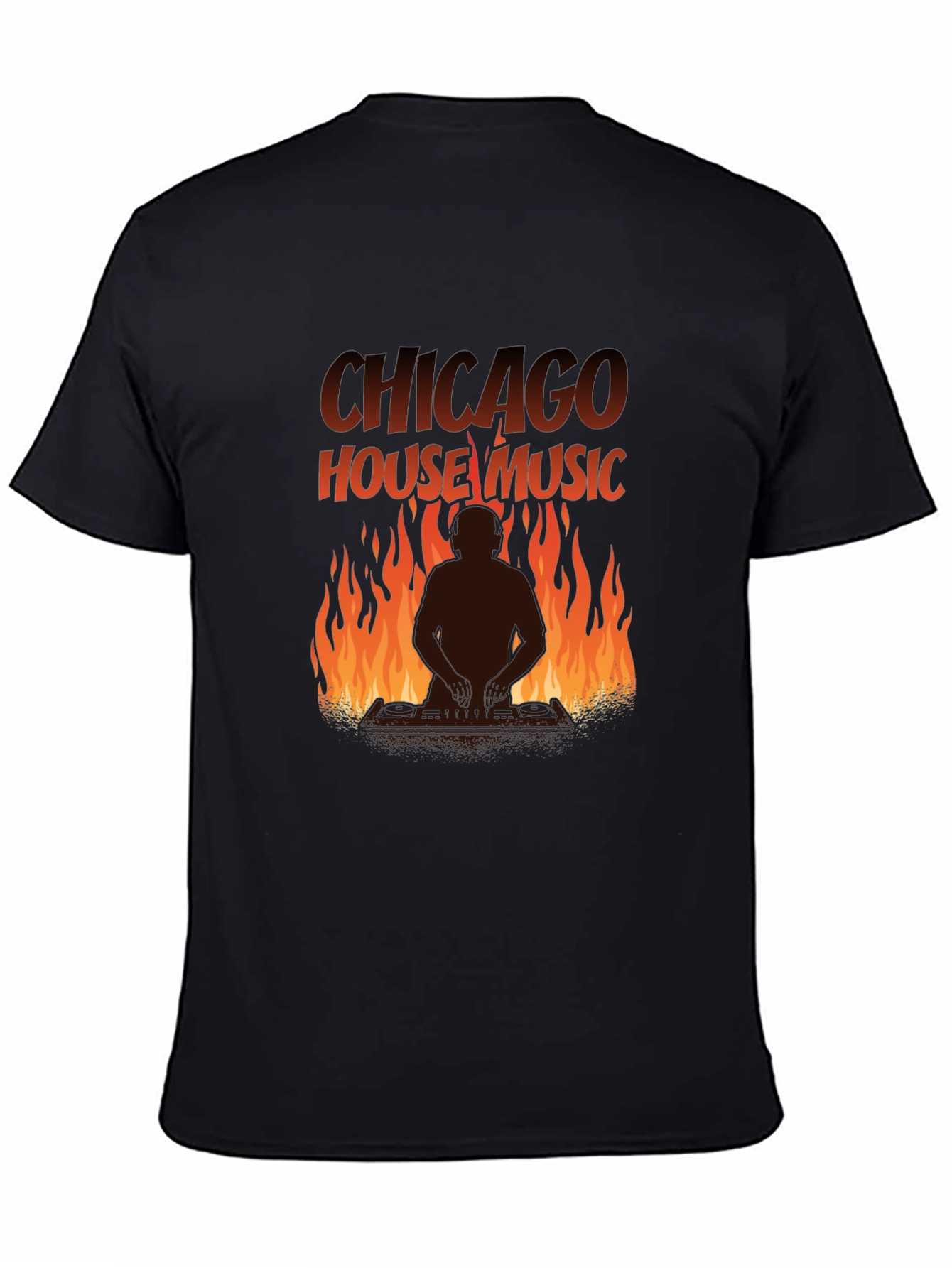 Chicago House Music T-Shirt DJ Fire Graphic Tee