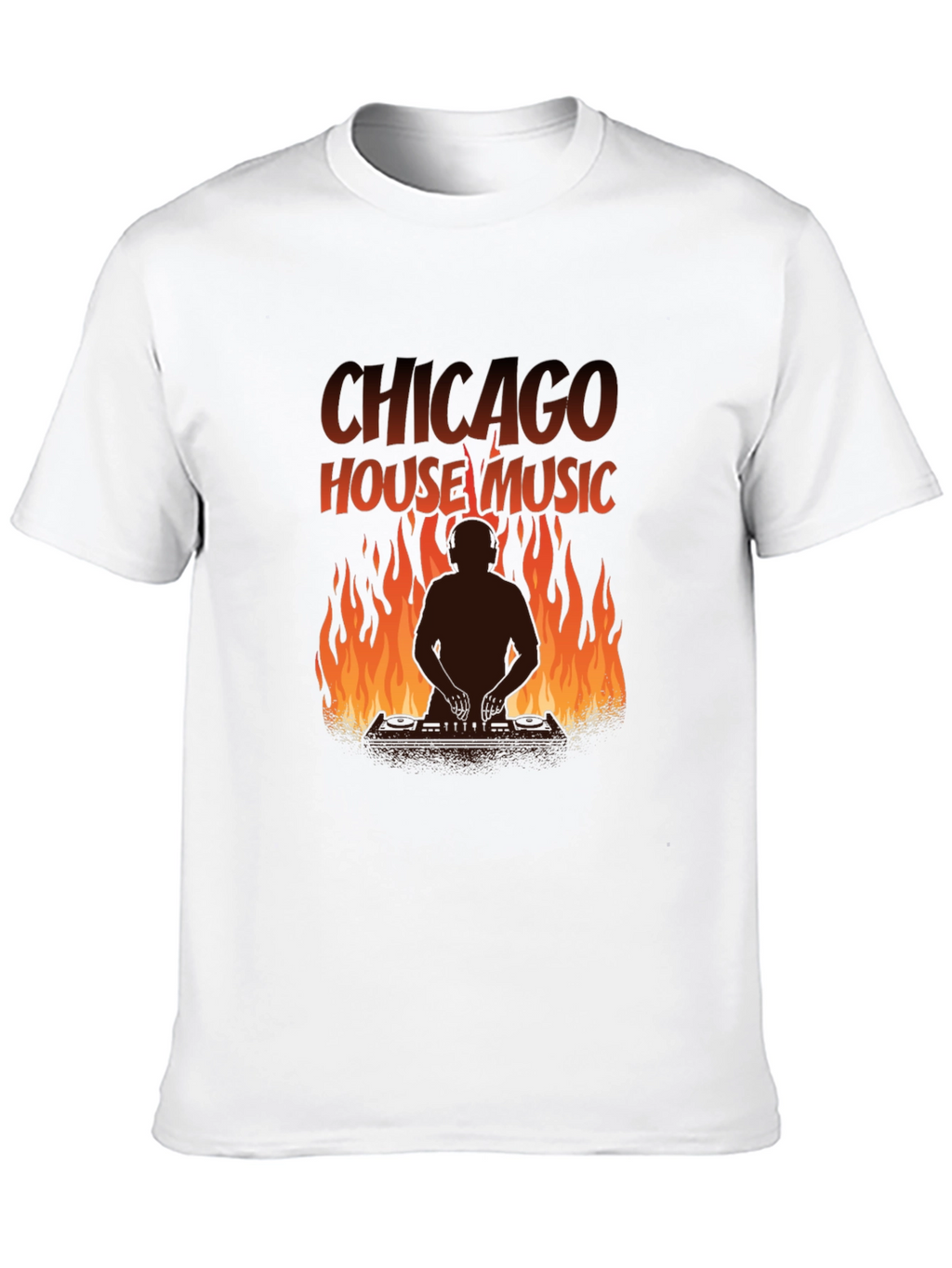 Chicago House Music T-Shirt DJ Fire Graphic Tee