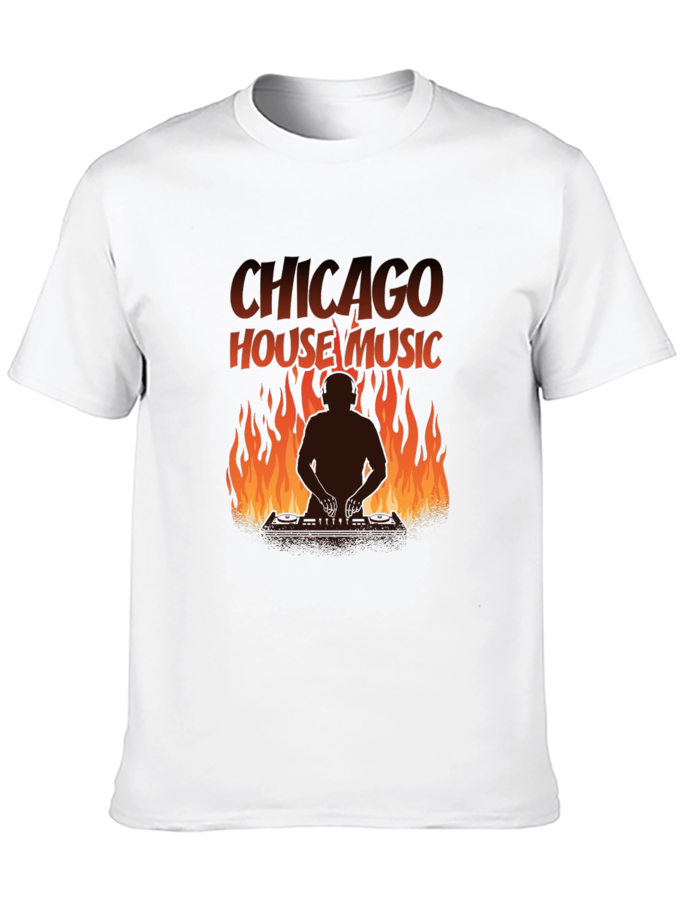 Chicago House Music T-Shirt DJ Fire Graphic Tee
