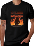 Chicago House Music T-Shirt DJ Fire Graphic Tee