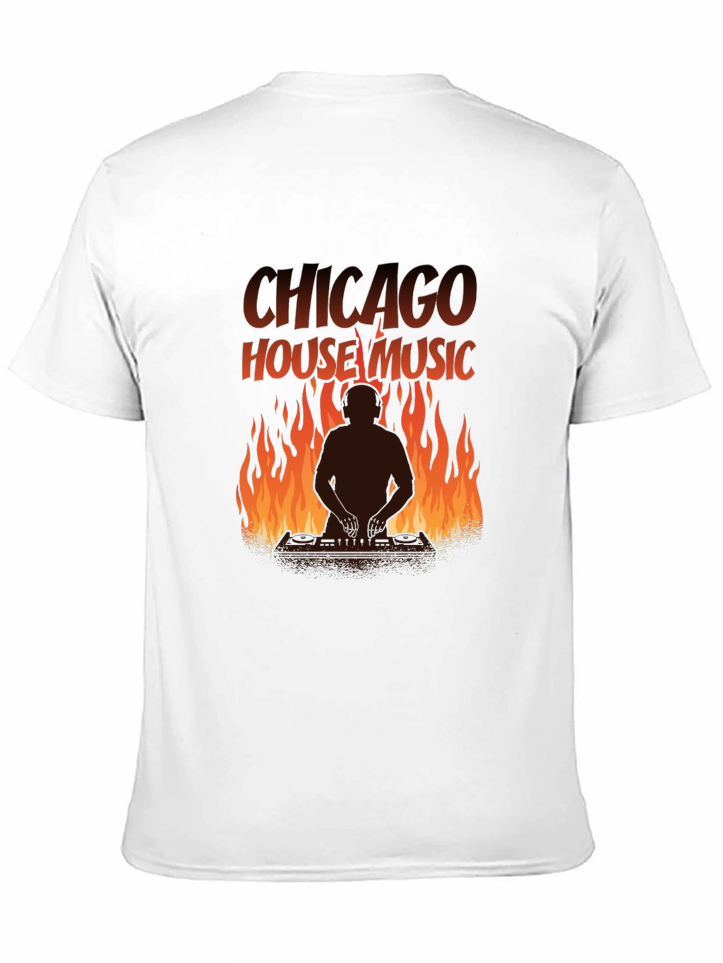 Chicago House Music T-Shirt DJ Fire Graphic Tee