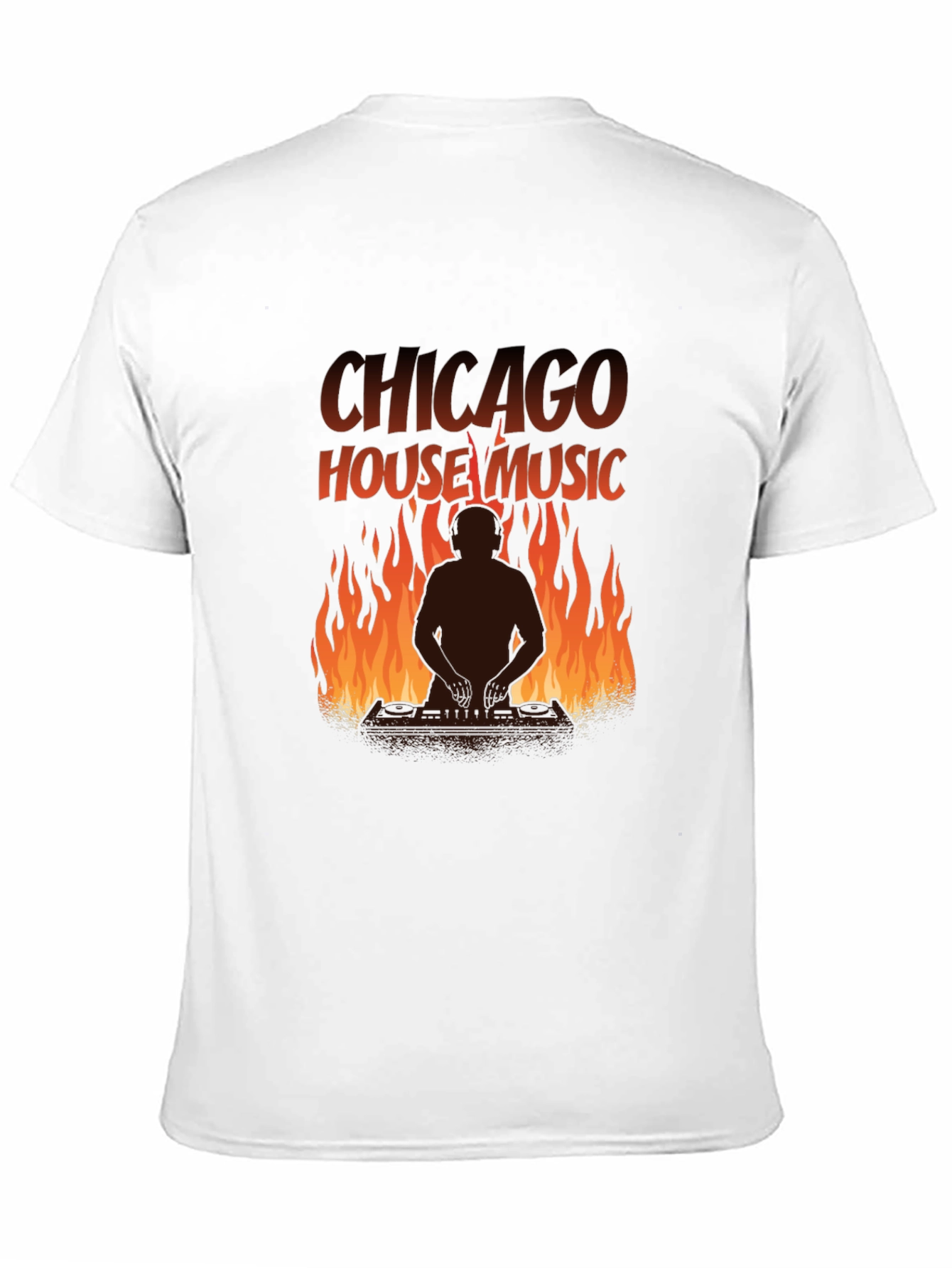 Chicago House Music T-Shirt DJ Fire Graphic Tee