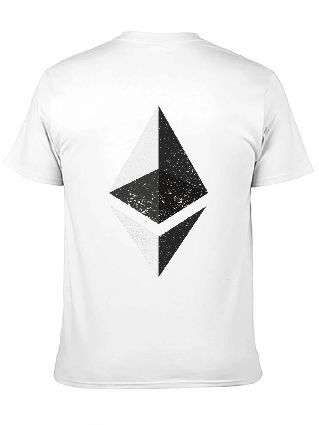 Ethereum Crypto Distressed Graphic Tee - Black Cotton T-Shirt