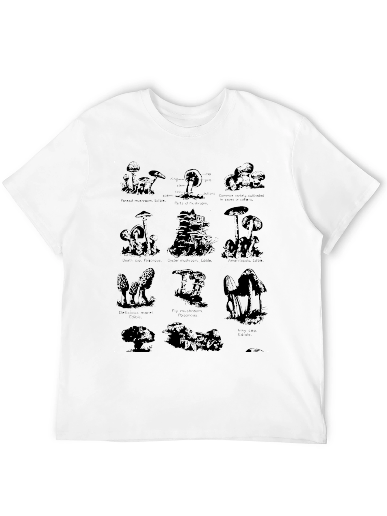 Mushroom Chart Graphic T-Shirt