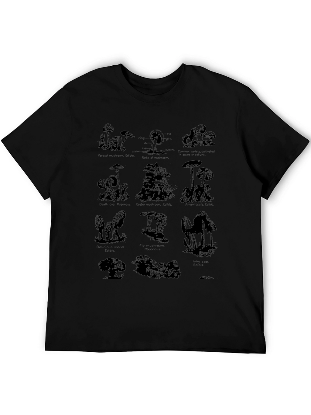 Mushroom Chart Graphic T-Shirt