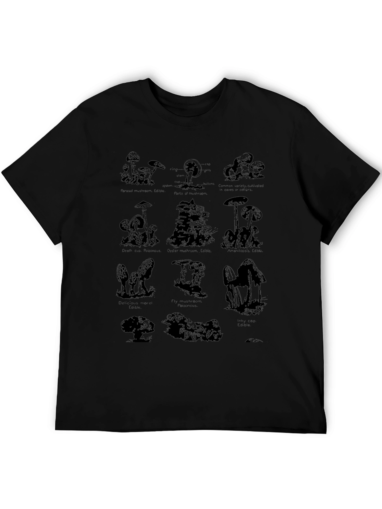 Mushroom Chart Graphic T-Shirt