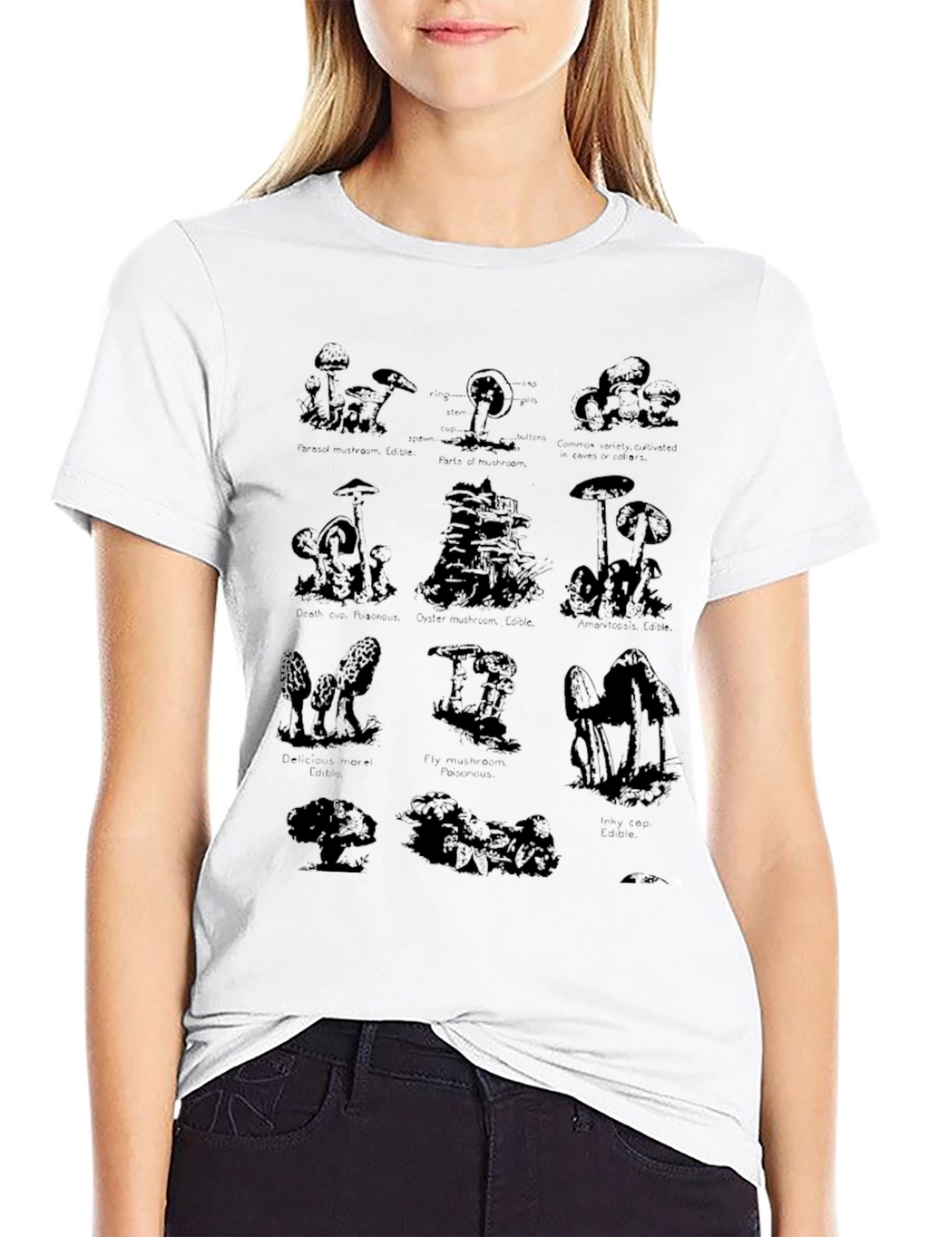 Mushroom Chart Graphic T-Shirt