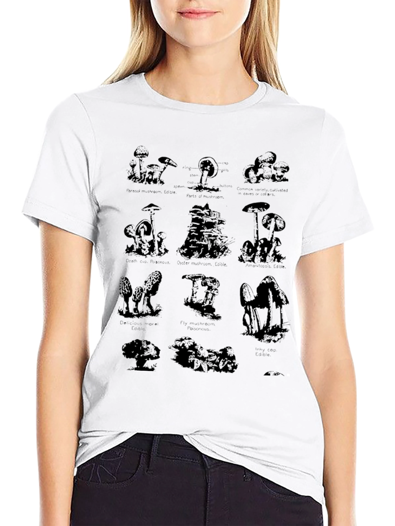 Mushroom Chart Graphic T-Shirt