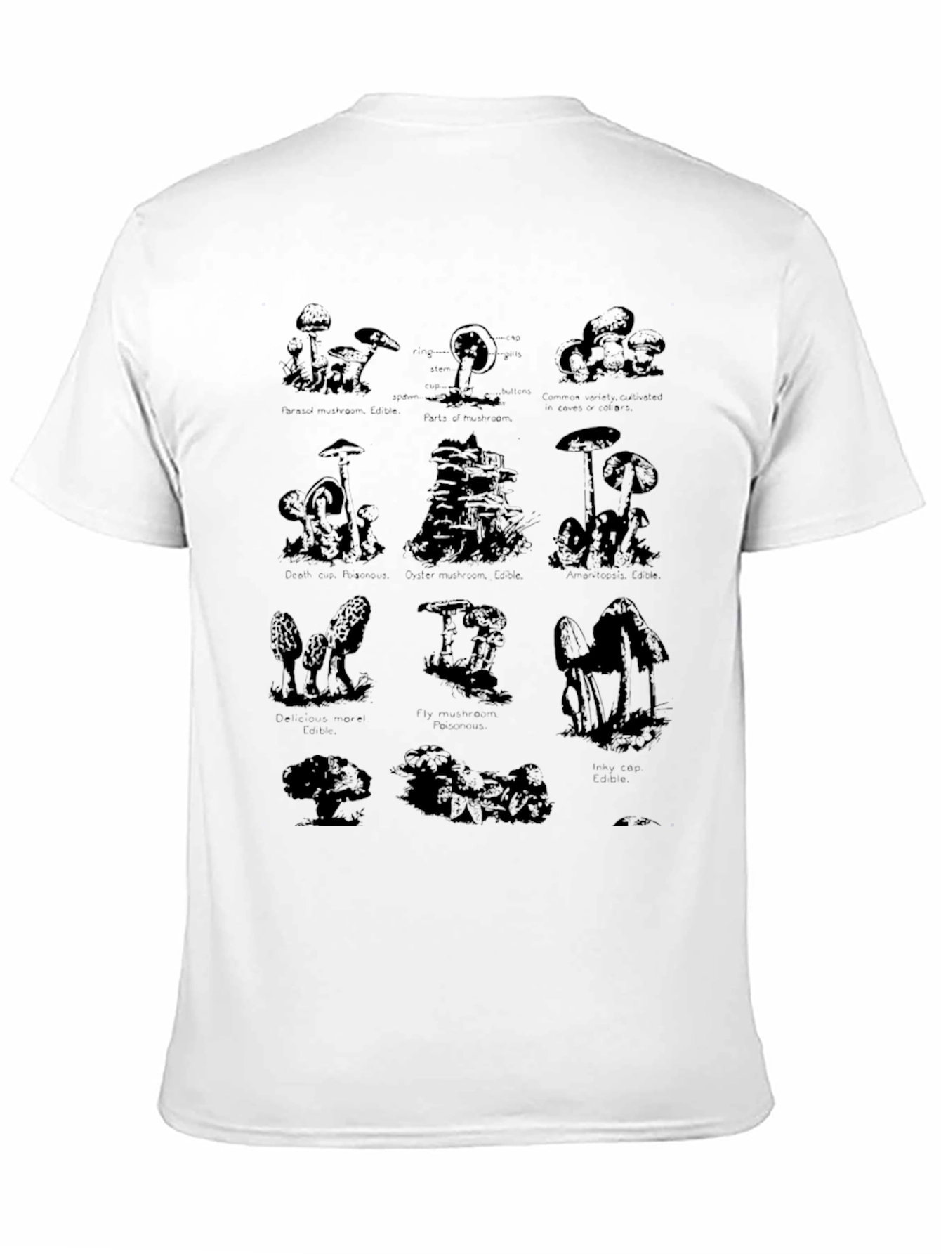 Mushroom Chart Graphic T-Shirt