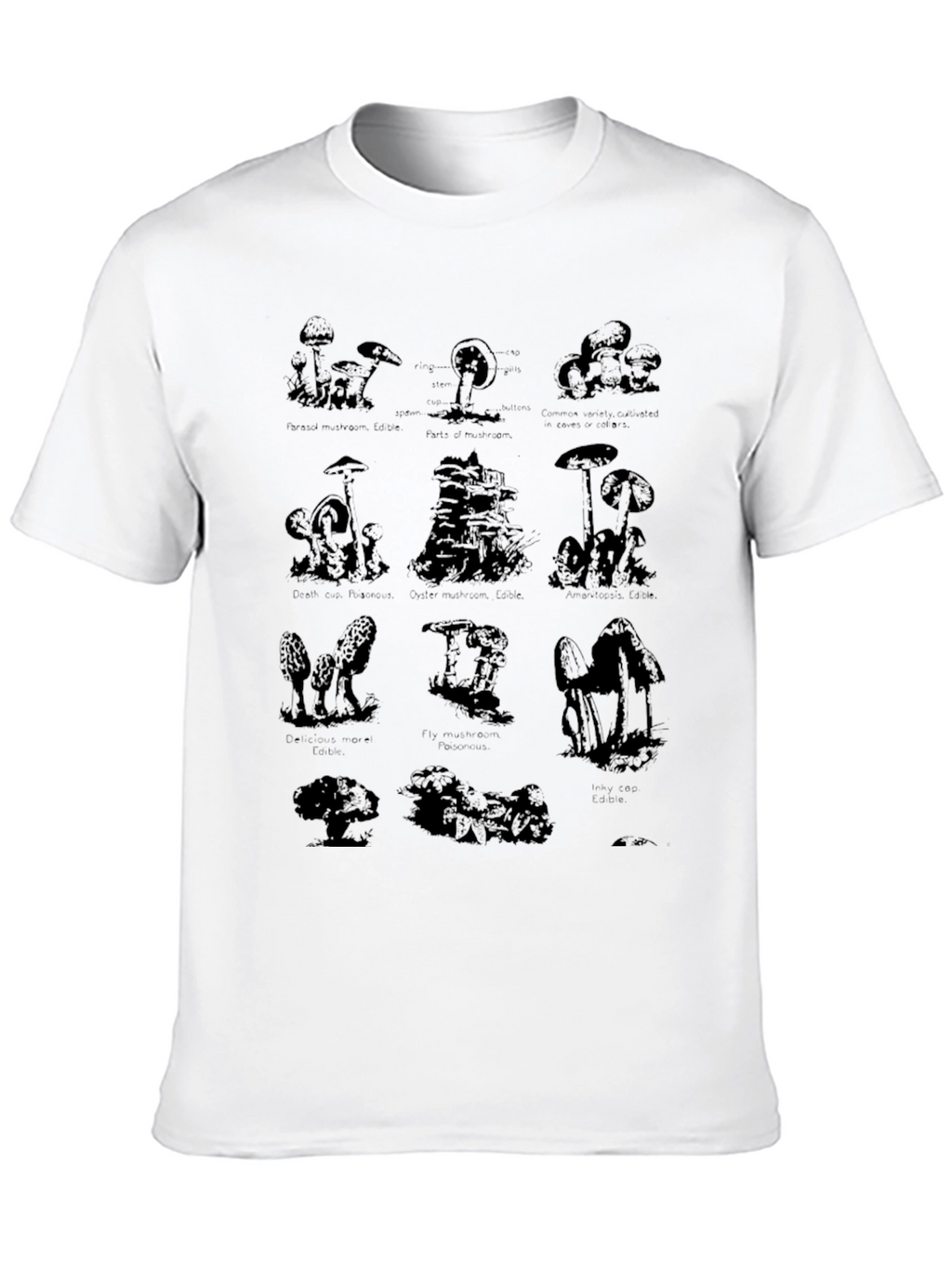 Mushroom Chart Graphic T-Shirt