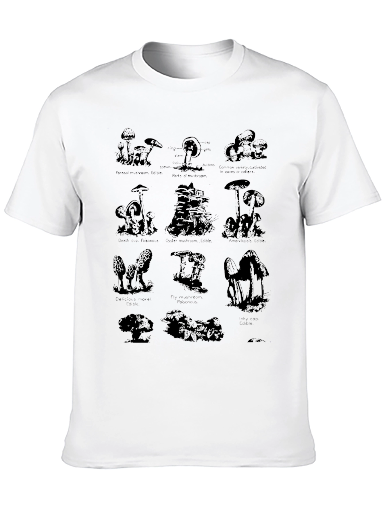 Mushroom Chart Graphic T-Shirt