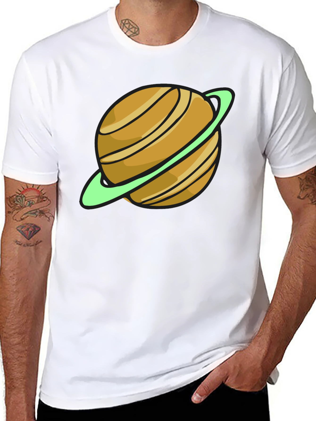 Saturn Graphic T-Shirt - Space Style
