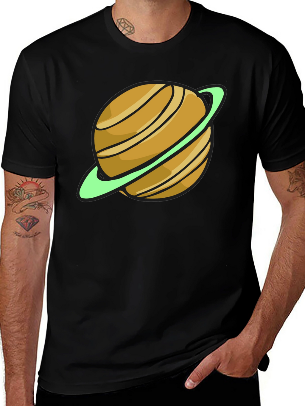 Saturn Graphic T-Shirt - Space Style