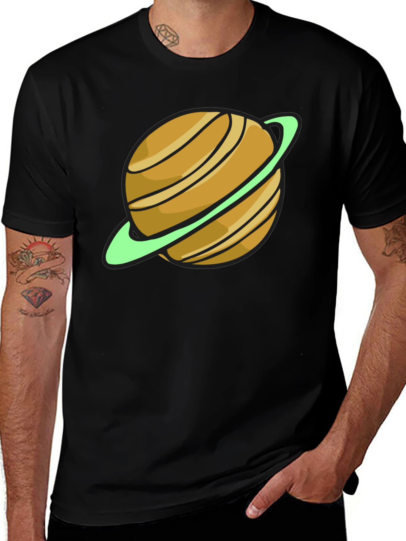 Saturn Graphic T-Shirt - Space Style