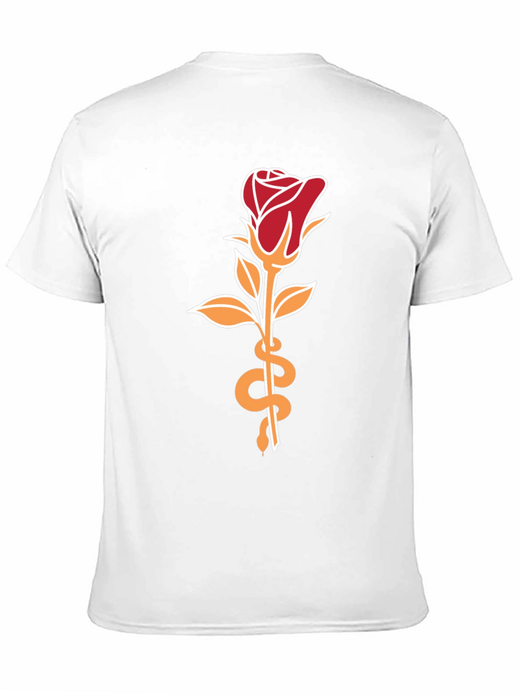 Rose & Snake Graphic Tee - Stylish Unisex T-Shirt