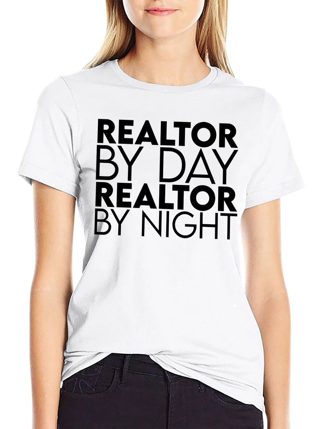 Realtor By Day Black Graphic T-Shirt