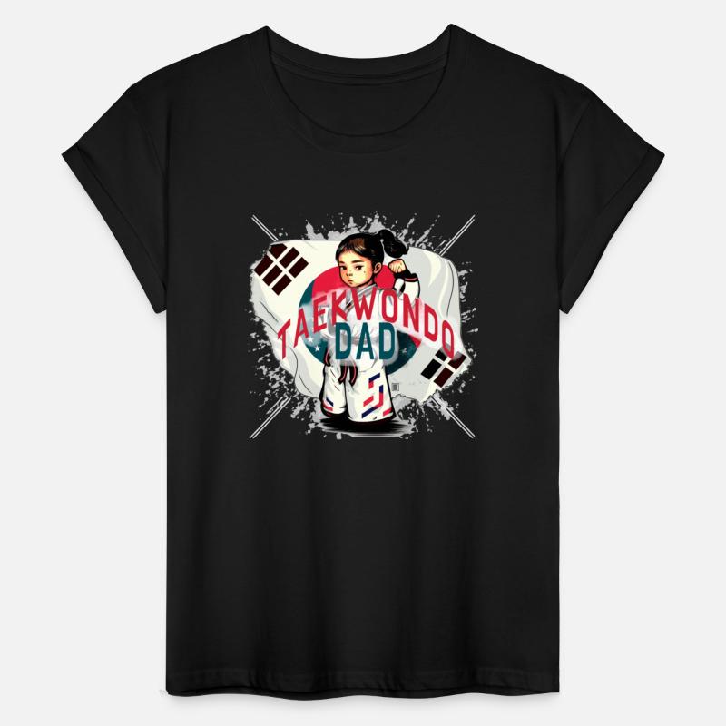Girl with quote "Taekwondo Dad"