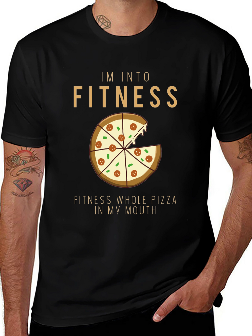 Pizza Fitness Graphic T-Shirt