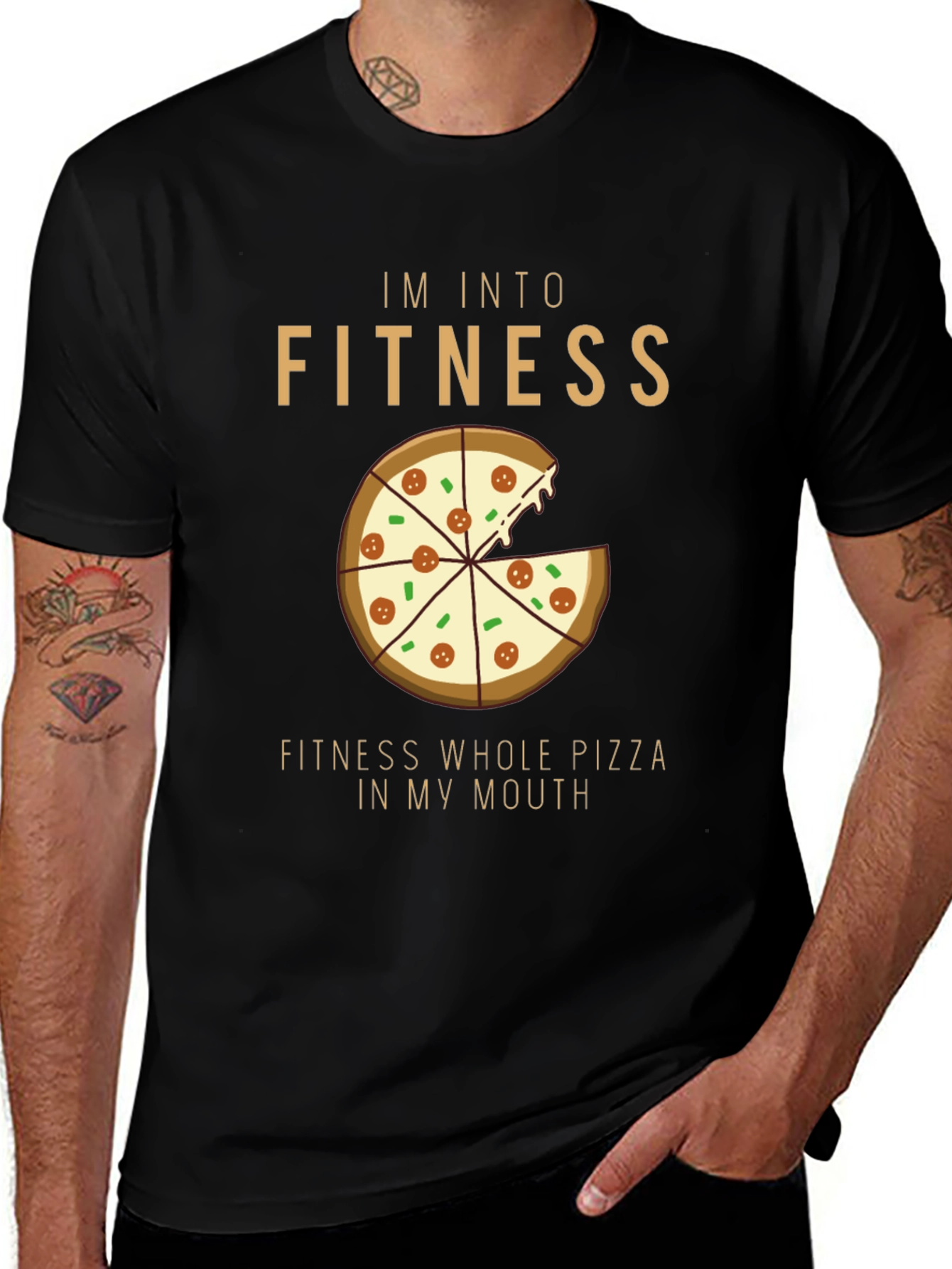 Pizza Fitness Graphic T-Shirt