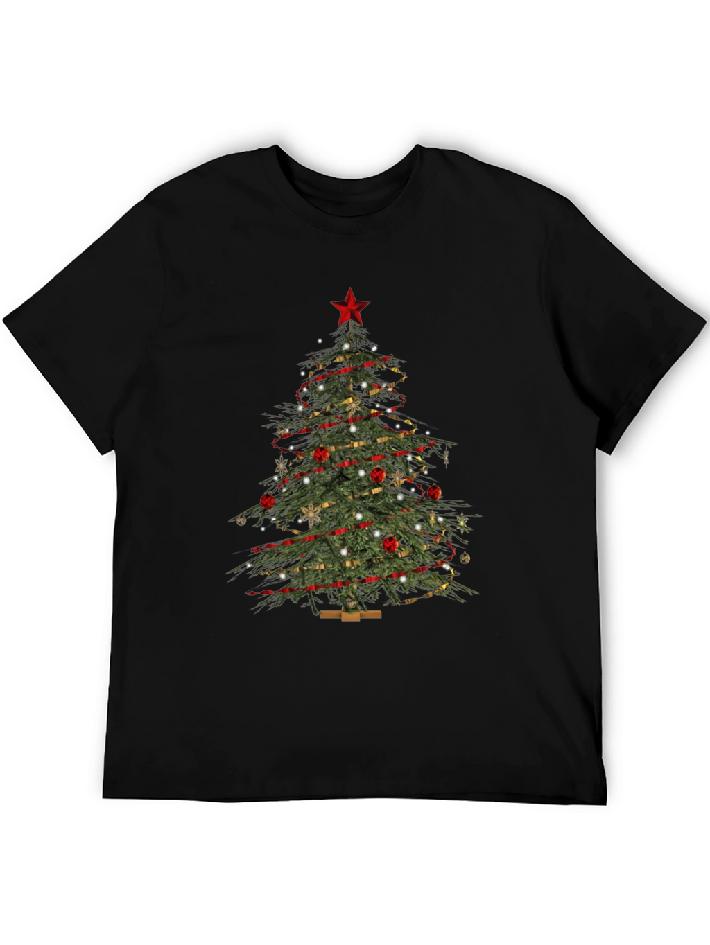 Festive Christmas Tree Graphic Tee - Holiday Apparel