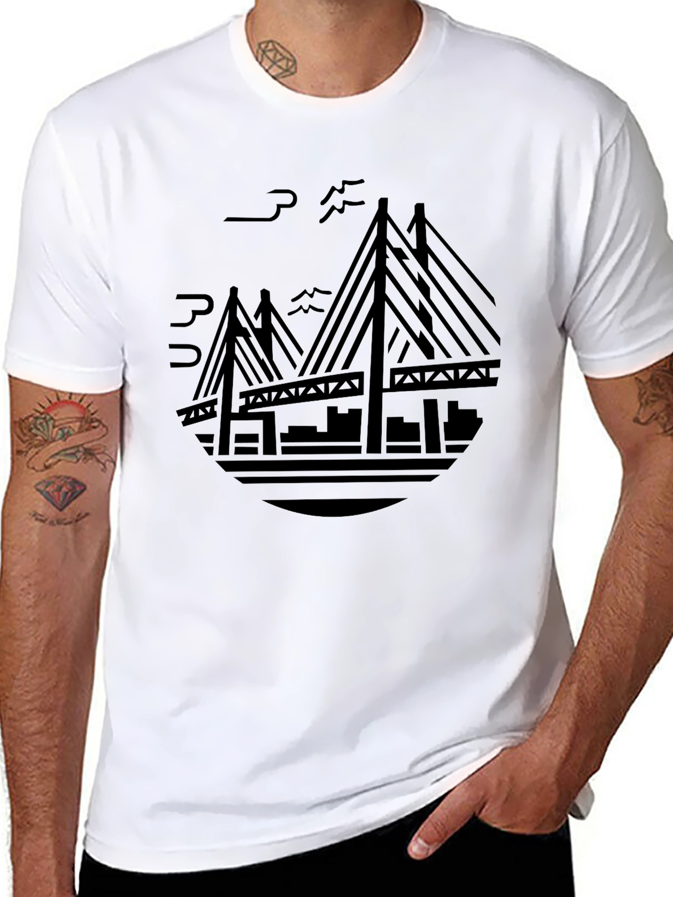 Black Graphic T-Shirt - Bridge City Design