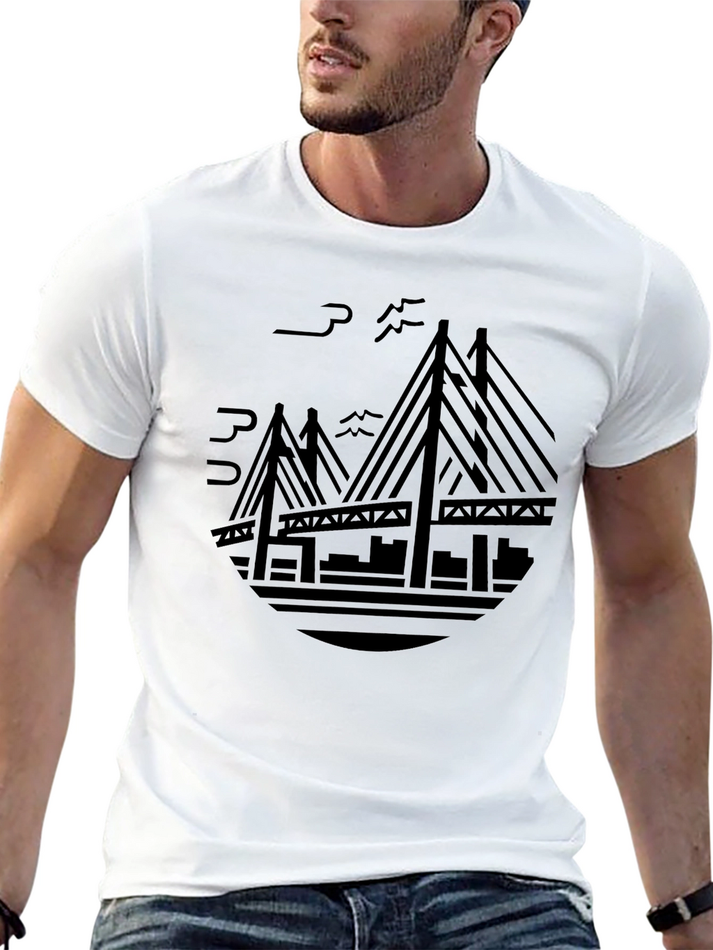 Black Graphic T-Shirt - Bridge City Design