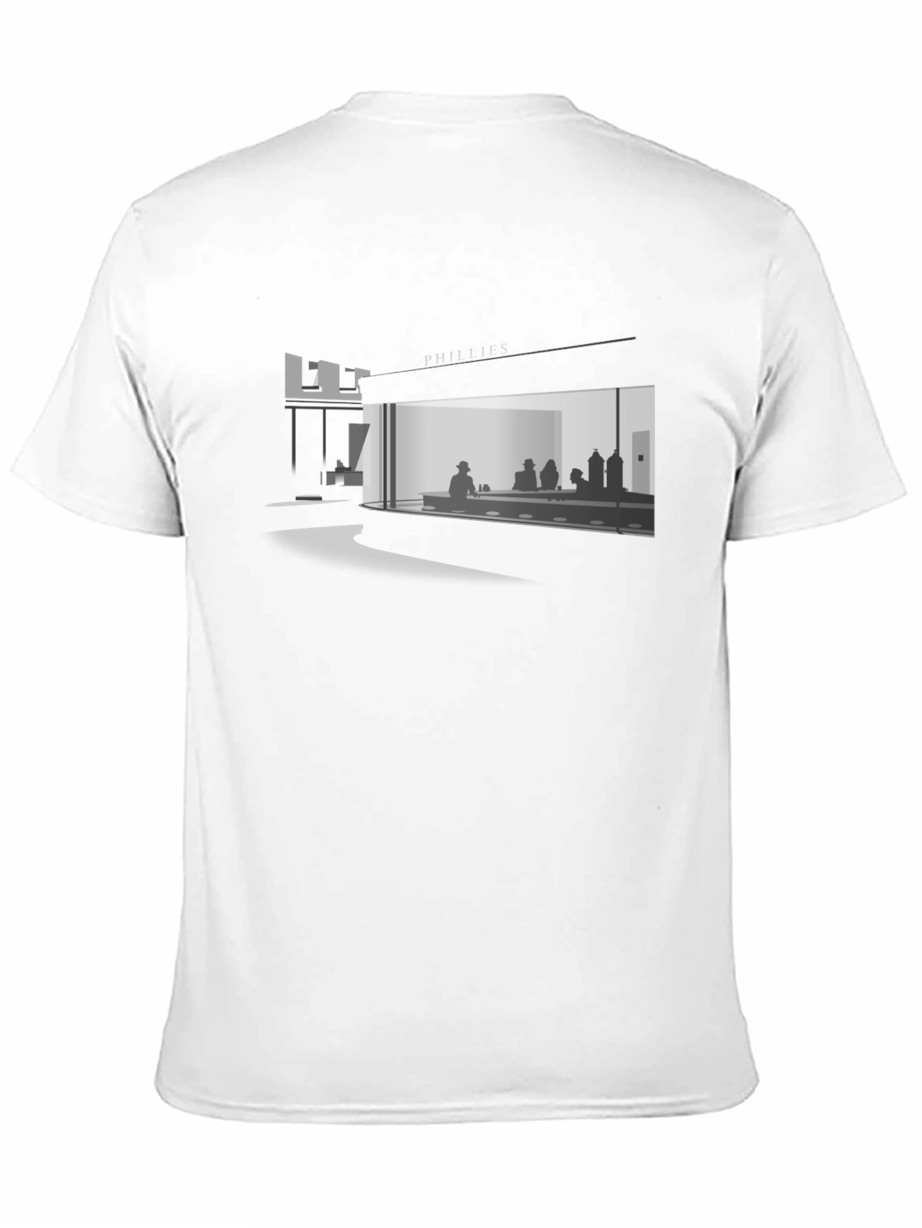 Nighthawks Diner Graphic Tee - Black