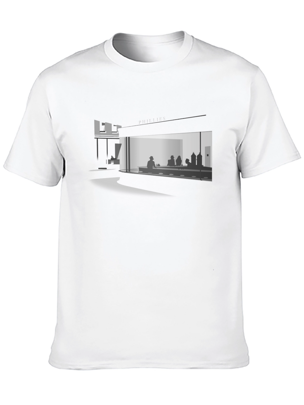 Nighthawks Diner Graphic Tee - Black