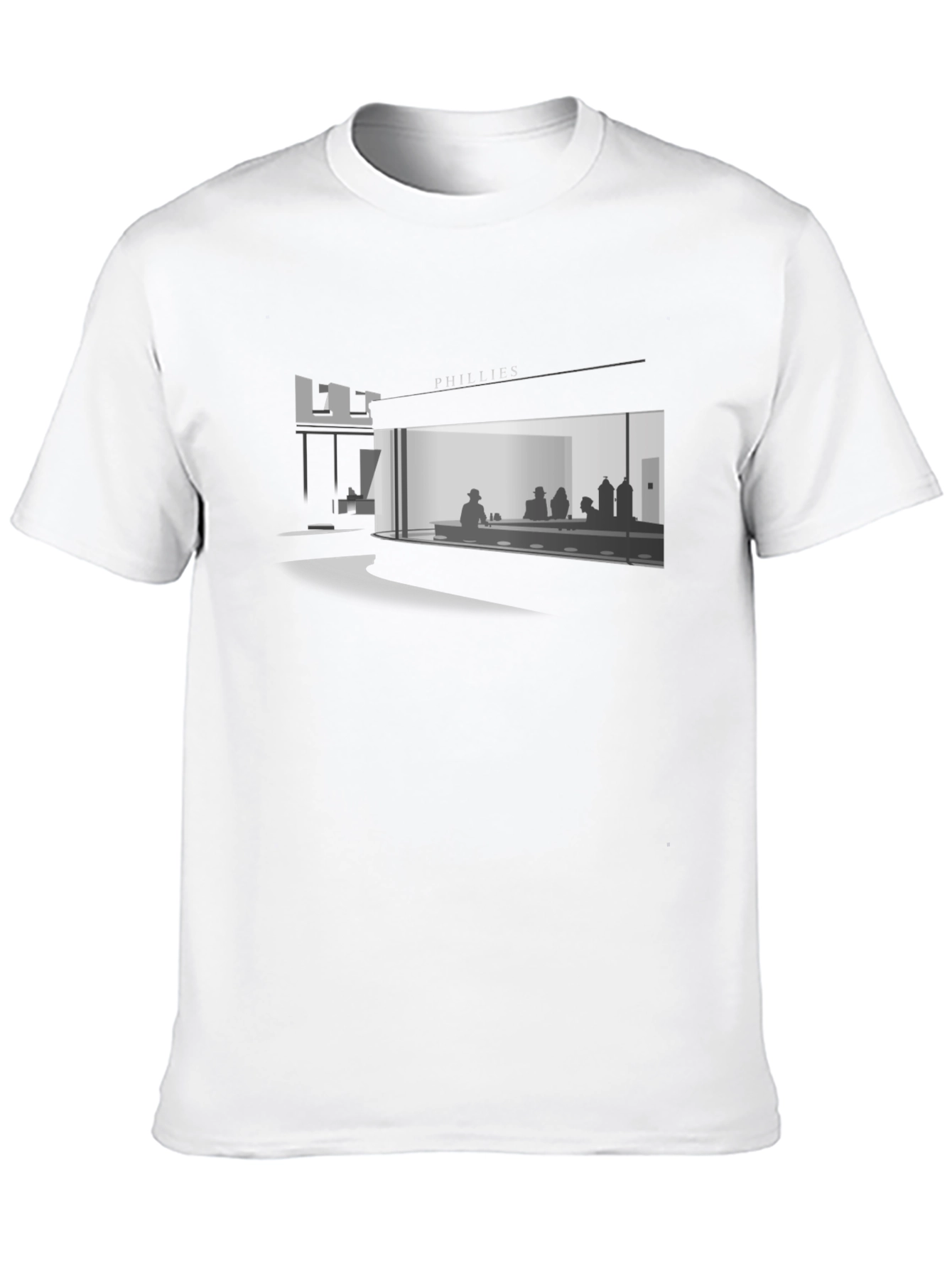 Nighthawks Diner Graphic Tee - Black