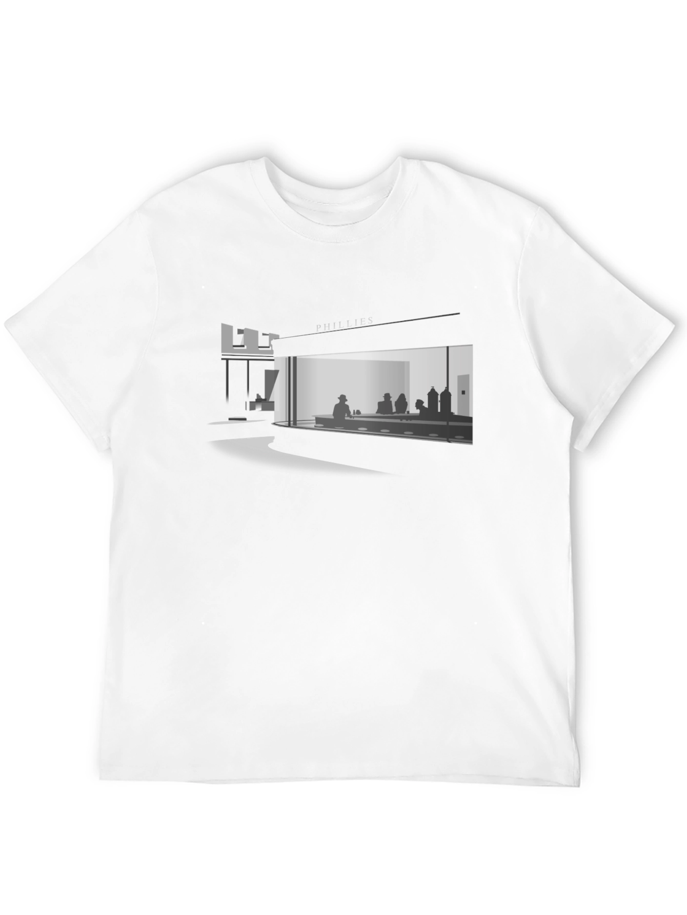 Nighthawks Diner Graphic Tee - Black