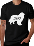 Lily Dog Silhouette T-Shirt - Pet Lover Tee