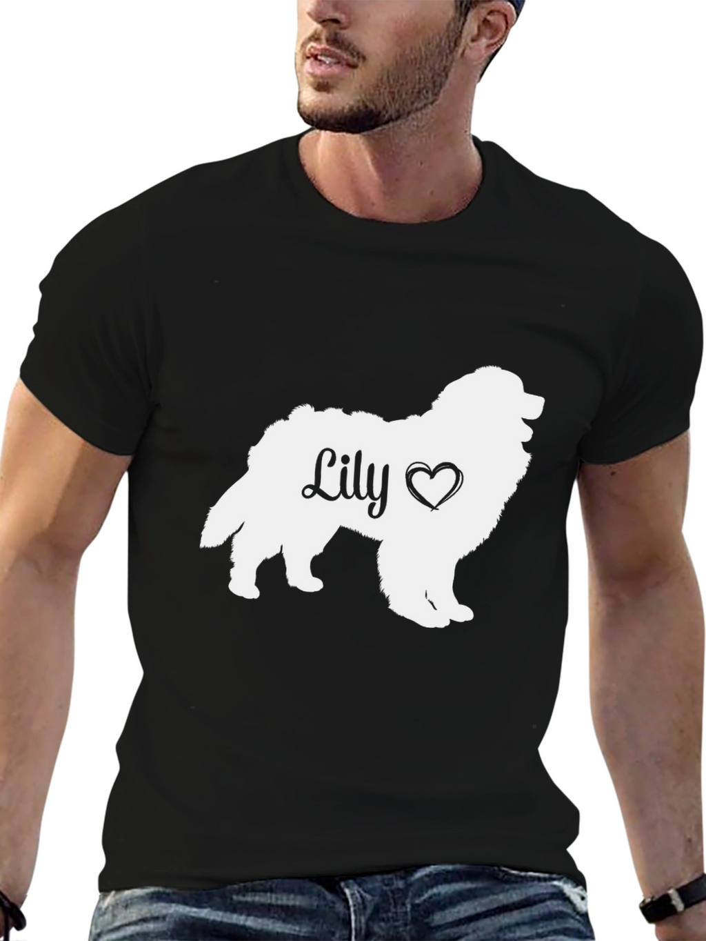 Lily Dog Silhouette T-Shirt - Pet Lover Tee