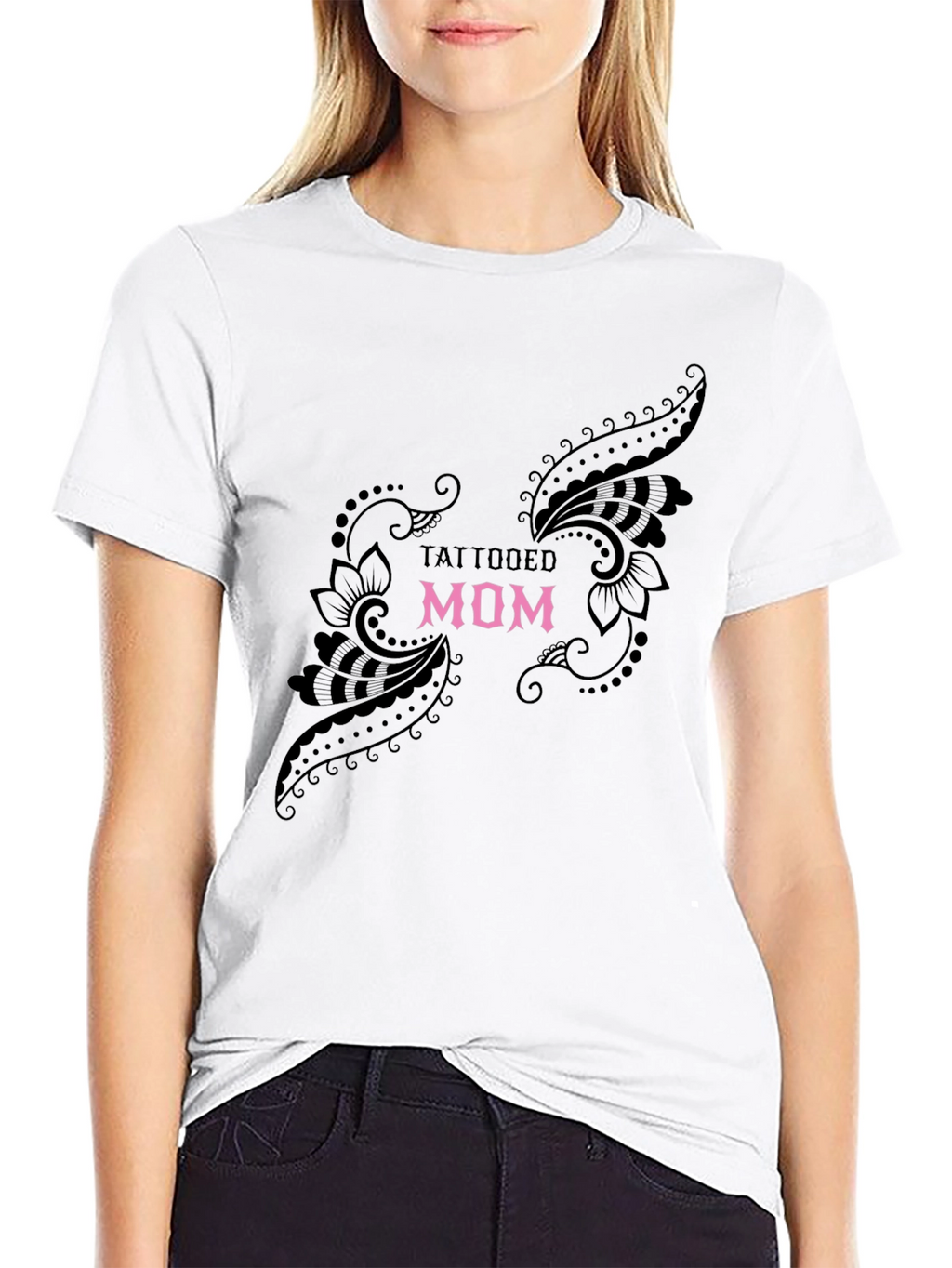 Tattooed Mom Black Graphic Tee